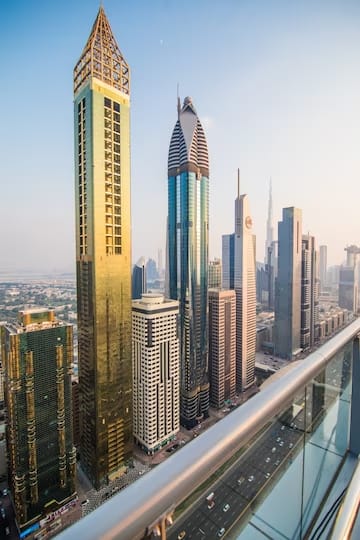 scenicaerialviewdowntowndubaiunitedarabemirateswithskyscrapershighwayscolourfultravelba | DartWings | DartWings DartWings